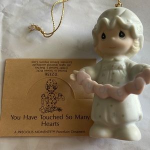 Precious moments You have touched my heart miniature ornament
